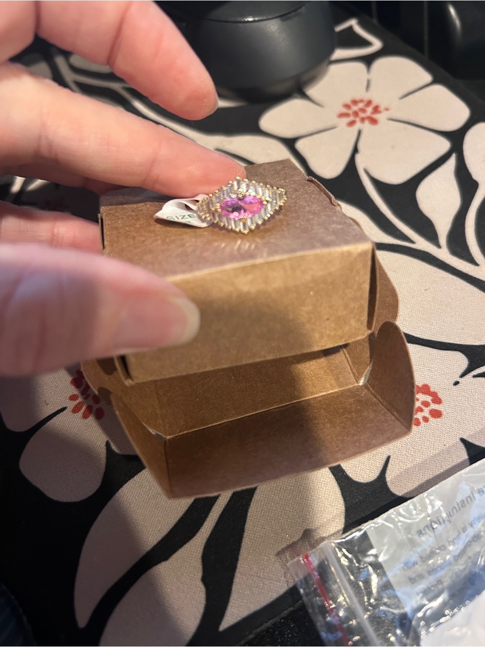 2026 August Bomb Party Gold-Plated Ring with Pink Spinel - August Muse size 8